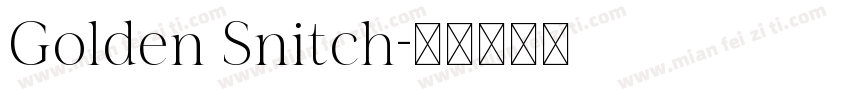 Golden Snitch字体转换
